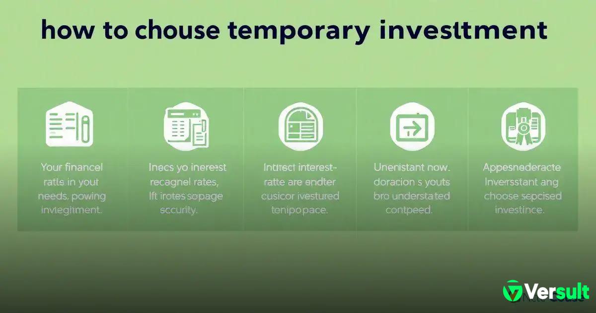 Cómo elegir inversiones temporales